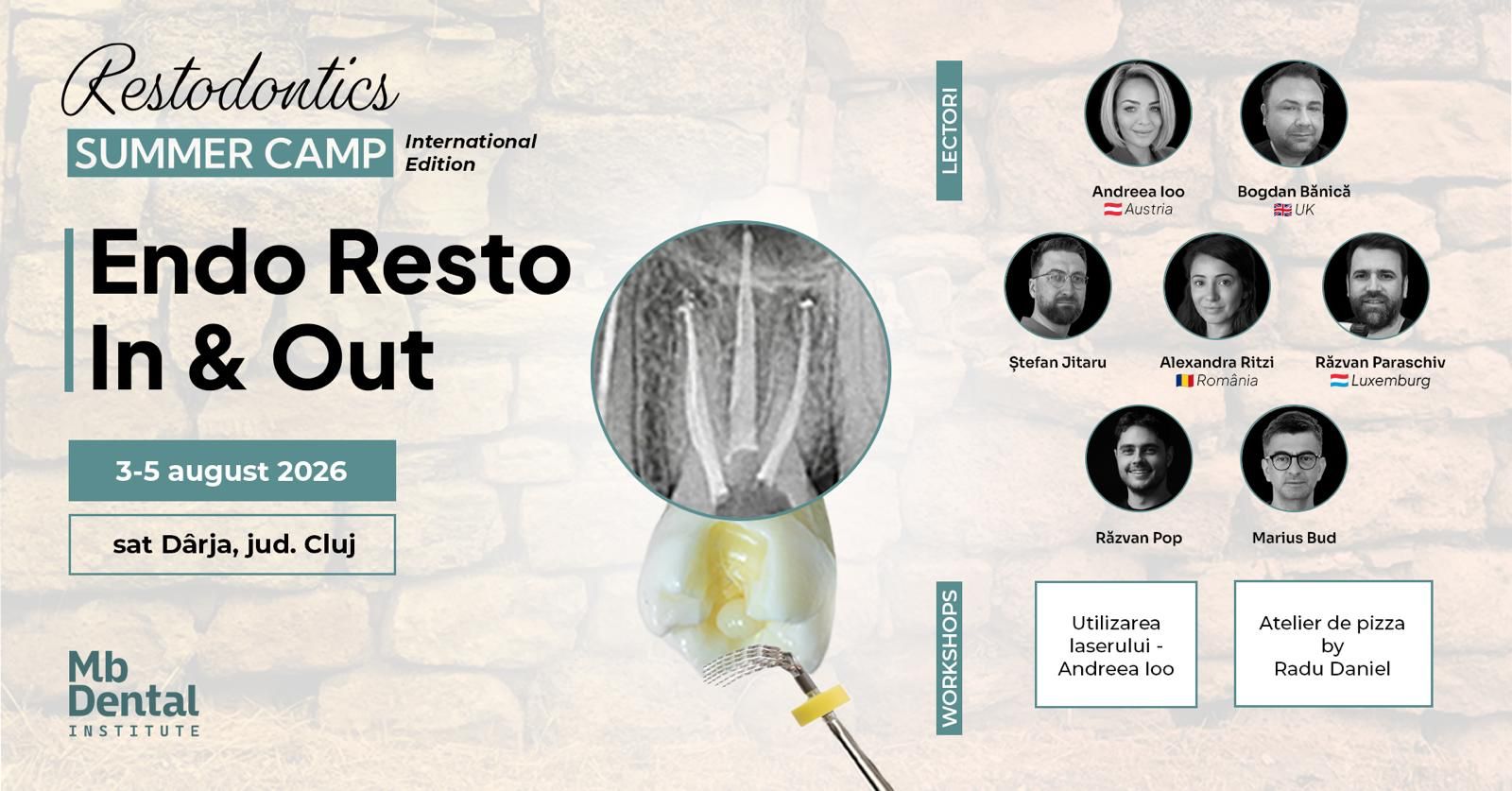 Restodontics Summer Camp International – Tabără de endodonție și stomatologie restaurativă (august 2026)